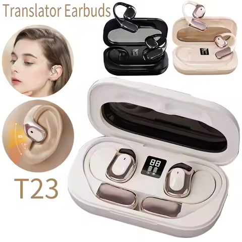 T23 Translator Earbuds Wireless Translation Headphones 142 Languages Bluetooth Real Time Translator 