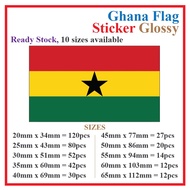 Ghana Flag Sticker Rectangle Postcard / Stiker Pelekat Poskad Bendera Ghana