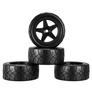 Plastic Wheels Tires Rubber Tyres Set for Tamiya 1/10 M03 M04 M05 MB01 MF01 XM01 SW01 T301 Upgrade P