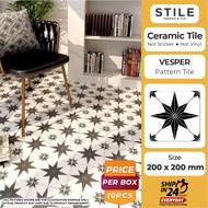 [REAL TILE]10PCS  VESPER PATTERN TILES/MOZEK/CERAMIC TILES/MOZEK DAPUR/WALL TILE/MOZEK CERAMIC/JUBIN