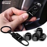 Sieece For AMG Car Tire Valve Cap With One Wrench Keychain Alloy Stem Cap Auto Wheel Cap Cover Car Tire Core Air Cover Car Accessories Exterior For Mercedes Benz W124 W202 W203 W204 W212 E GLA200 W207 CLS GLB35 AMG Vito E200 CLA GLC GLB200 GLA A35