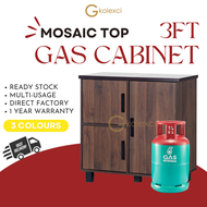 Gkolexci DIY - 3ft Low Kitchen Cabinet Gas Cabinet Multi-Usage Cabinet Mosaic Dapur Gas Kabinet Dapur Rak Masak Simpanan 厨房柜