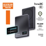 inno3C [ CCC 3C 認證 ] M0 OLED Qi2 超薄磁吸無線充移動電源 黑色