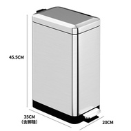 18L Stainless Steel Trash Bin Rubbish Bin Dustbin Kitchen Trash Can tong sampah bertutup dapur 垃圾桶