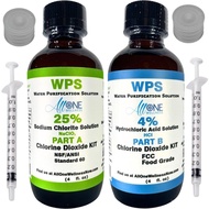 WPS Chlorine Dioxide KIT ClO2 Glass Sodium Solution 25% HCL 4% 2 Part CDS KIT 118 ml 4 oz Produk Kan