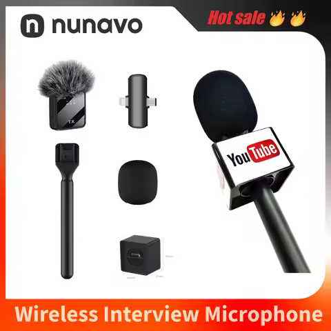 Wireless Interview Mic Professional Handheld reporter Microphone for iPhone Smartphone content creat