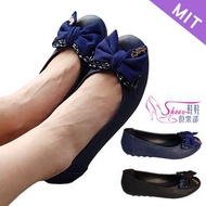 Baby Shoes [Shoes Club 2 Hall] [024-CS777] Made In Taiwan Mit.beaded Chiffon Yarn Bow Latex Pad Flat