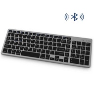 104 Keys Portable Bluetooth Wireless Keyboard with Number Rechargeable Keyboard for Macbook PC Phone