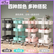 Foldable Trolley Shelf Trolley Shelf Kitchen Shelf Movable Storage Cart Snack Cart