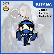 GANTUNGAN Acrylic Keychain, Kombat 11 Mortal Pixel Keychain, Kitana - 77