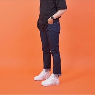 MEN'S PANTS SVGE HILLS BUN BLUE DEEP INDIGO 14 OZ RAW STRECTH DENIM WITH REDLINE-SELVEDGE ACCENT