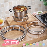 UMISTYDREAMUM9U Pot Storage Rack, Bilayer Stainless Steel Cauldron,  Bold Rotundity Wok Stand Kitche