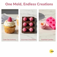 H&X 1Pc 3D Raspberry Mousse Candy Mold Baking Dessert Chocolate Cake Tool