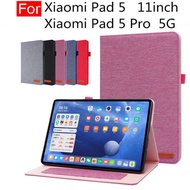For Xiaomi Pad 5 Xiaomi Pad 5 Pro 5G 11inch Tablet Solid Stand Cover PU Leather Case