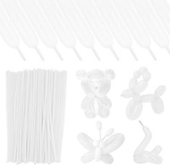 260 Balloons, 100 PCS Long Balloons, White Balloon Animal Balloons, Long Balloons for Tying Balloon 