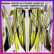 RSX150 V1 STICKER COVER SET STRIPE YELLOW COMPLETE SET [ 86000-K2P-MB00ZB ]
