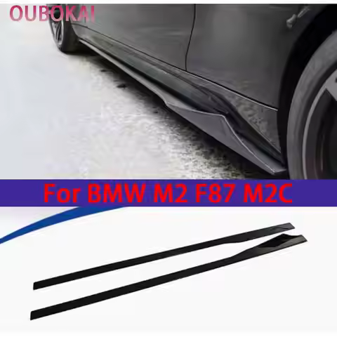 For BMW M2 F87 M2C 2014-2021 glossy black Side Skirts Side bumper Splitters glossy black Side skirt