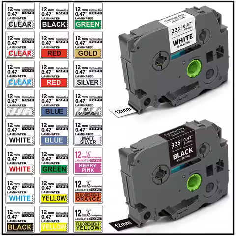 12mm TZe231 Tape Compatible for Brother TZe Tape TZ231 Black on White 6/9mm TZe221 TZe211 for Brothe