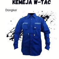 Kemeja tactical w-tac biru dongker navy merah lengan panjang