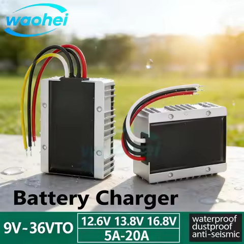 9-36V to 13.8V 12.6V 14.5V16.8V 5A-20A DC lead-acid battery charger 12V lithium battery charger trav