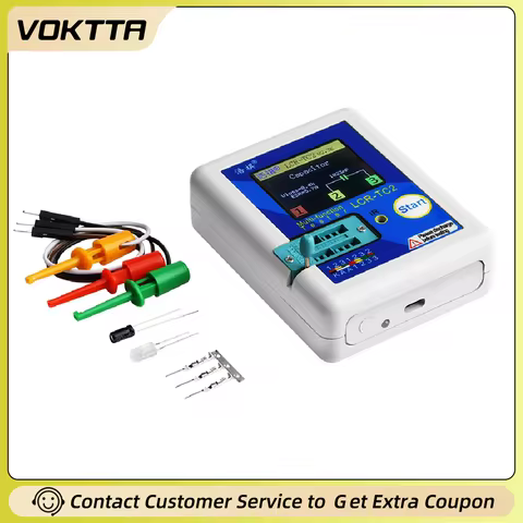 LCR-TC2 Transistor Tester Multimeter For Diode Triode MOS/PNP/NPN Signal Tester Capacitor Resistor R