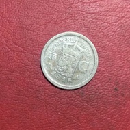 uang kuno koin asing silver 1/10 gulden Belanda 1918 TP 1773
