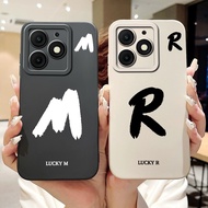 For ITEL A50 A50C A667L A669L Lucky Initial Letter Phone Casing ItelA50 ItelA50C Lens Protective Sof