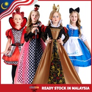Queen of Hearts & Alice Costume for Kids – Wonderland Dress Outfit for Halloween & Cosplay Party Ali