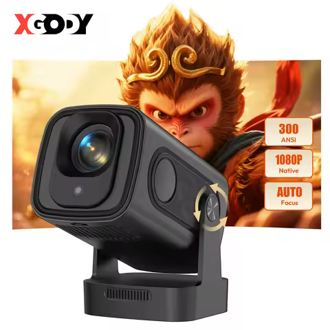 XGODY Gimbal 5 Pro Full HD 1080P Projector WiFi LCD LED 4K Video Movie Beam Android Projector Home T