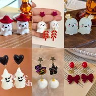 zhengyou      Cute Ghost Halloween Ghost Pumpkin Ghost House Christmas Earrings Fashion Retro Festiv