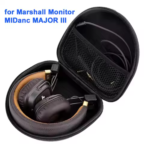 Hard EVA Storage Bag for Marshall Monitor MIDanc MAJOR III Bluetooth On-Ear Headphones with Buckle T