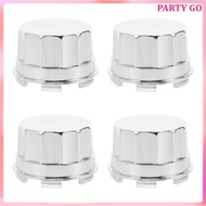 4 Pcs Car Accessories Dust Caps for Trailer Hubs Automotive Wheel Nut Cover Screw 7.50X7.50X4.70CM S