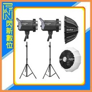 GODOX 神牛 LA200 BI LED補光燈+280燈架 兩組+QR-P70T+網格+CS-65T燈籠罩 雙燈組