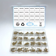 480pcs 24value Monolithic Ceramic Capacitor Assorted Kit 10pF 22/47/100/220/470pF 1nF 10nF 22nF 47nF