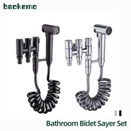 Baokemo Wall Mounted Toilet Bidet Sprayer Set  with 1.5M Hose Handheld Cleaning Faucet Bidet Wash Shower set