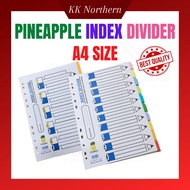 Colour Index Divider / File Filing Separator A4 size Indeks Table of Contents Dividers / 索引分隔页
