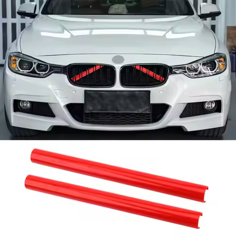 2pcs Car Front Grille Trim Strips V Brace M Sport Bar Decoration For BMW F20 F21 F22 F23 F30 F31 F32