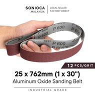 25x762mm (1x30") Aluminum Oxide Sanding Belt Abrasive Belt for Belt Sander Knife Grinder Metal Wood