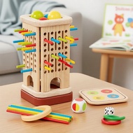 Interactive Wooden Tower Game with Dice for Family Fun and Kids  Permainan Menara Kayu Interaktif de