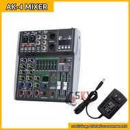 SKYSOUND มิกเซอร์เสียง 99DSP AK Audio mixer 4/6/8 ช่อง มิกเซอร์ การแสดงบนเวทีครอบครัว KTV audio inte