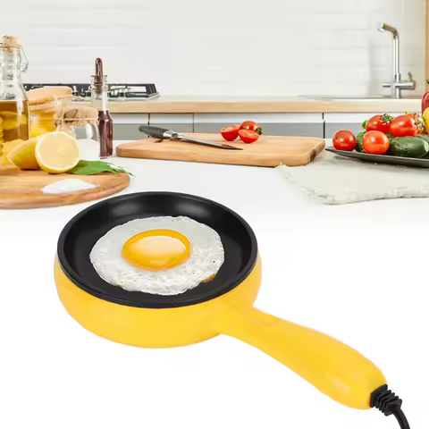 350W Mini Frying Pan Non‑Stick Fried Steak Pancake Egg Pan with Wooden Spatula Egg Frying Pan Kitche