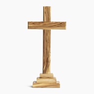 居家擺飾三層站立十字架桌上擺設進口橄欖木基督教居家裝飾161713