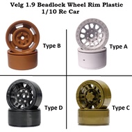 1.9 Beadlock Wheel Rim Plastic 1/10 Rc Car Axial SCX10 TRX4 CC01 D90 D110 TF2 RedCat MST mn999 HBR10