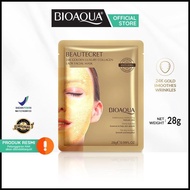 Bioaqua 24K Golden Luxury sheet Mask / Peptide Skin Secret Collagen Moisturizing Face Mask 28g Organic Women