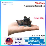 Sunk Ship Aquarium Decoration Hiding Cave Fish Ornament 🌊READY STOCK🌊 | Perfect Ocean