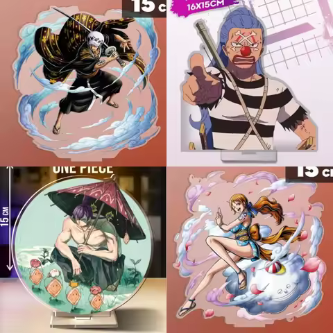 Anime Acrylic Standee for One Piece Trafalgar D. Water Law Buggy The Clown Roronoa Zoro Nami Acrylic
