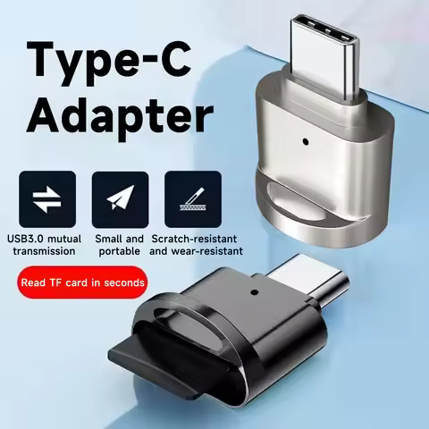 Type C OTG To TF Adapter Micro-SD Memory Card Reader Compatible with Laptops, Tablets, and Smartphon