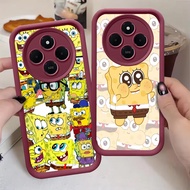 Wine Red Case for Xiaomi Redmi 14C Note 9 POCO C75 M2 Z-24 spongebob