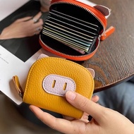 beg duit beg duit wanita kecil New Style Leather Texture Card Holder Women Cute Piggy Coin Purse Mul