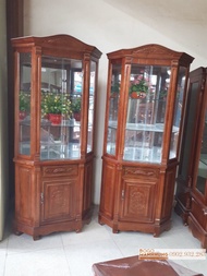 Tủ kệ trang trí phòng khách góc gỗ sồi 90 x 2m